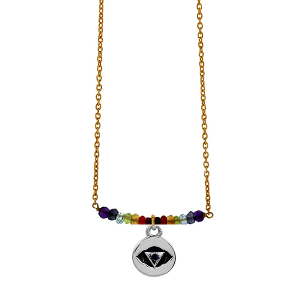Symbol stone Necklace for women with 925 sterling silver