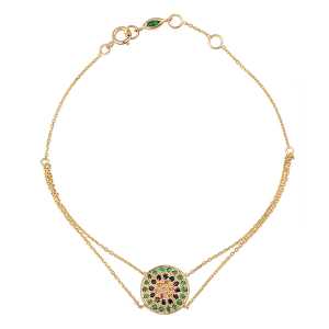 Gemstone Silver Bracelet with 925 Sterling Silver