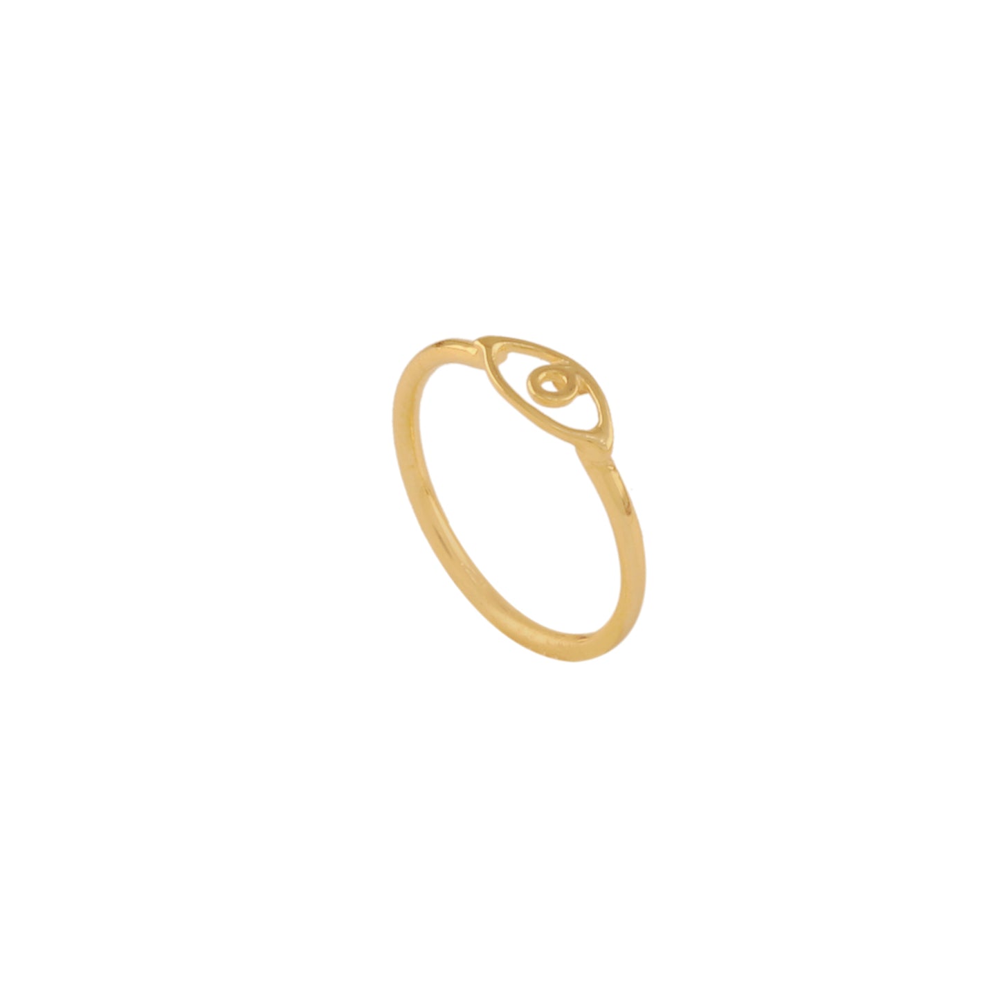 Designer Gold Platted Silver Ring with 925 Sterling Silver