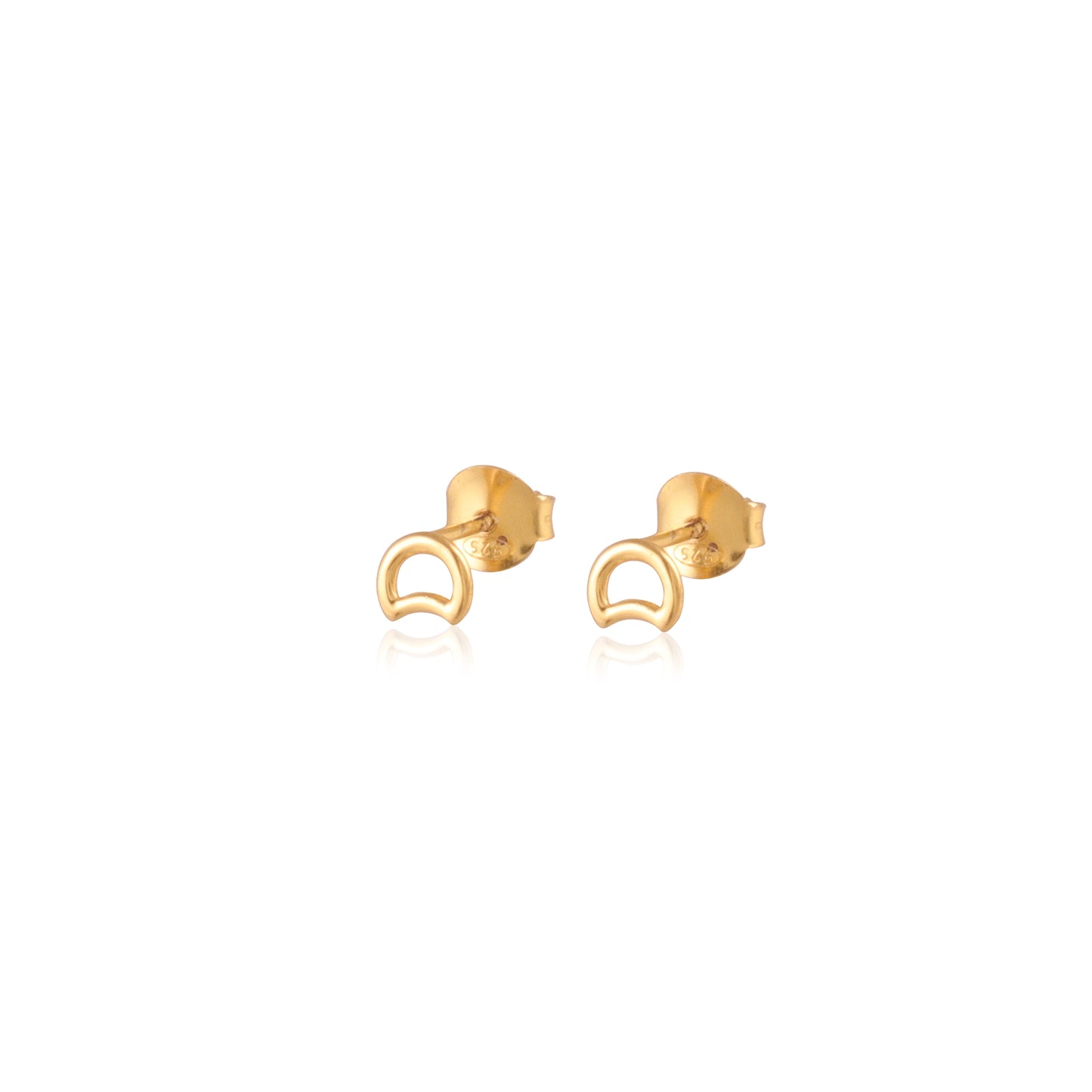 Moon shape Gold Platted Silver Earring for Women