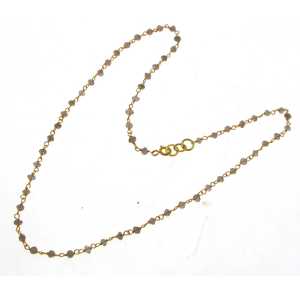 Beads Gemstone Necklace with 925 Sterling Silver