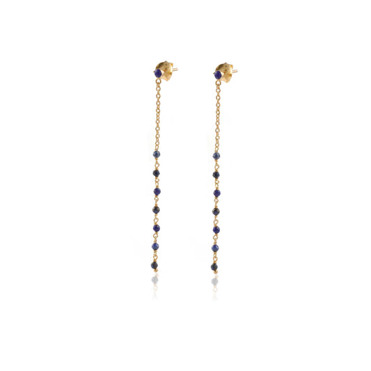 925 Silver Beads Stone Earring
