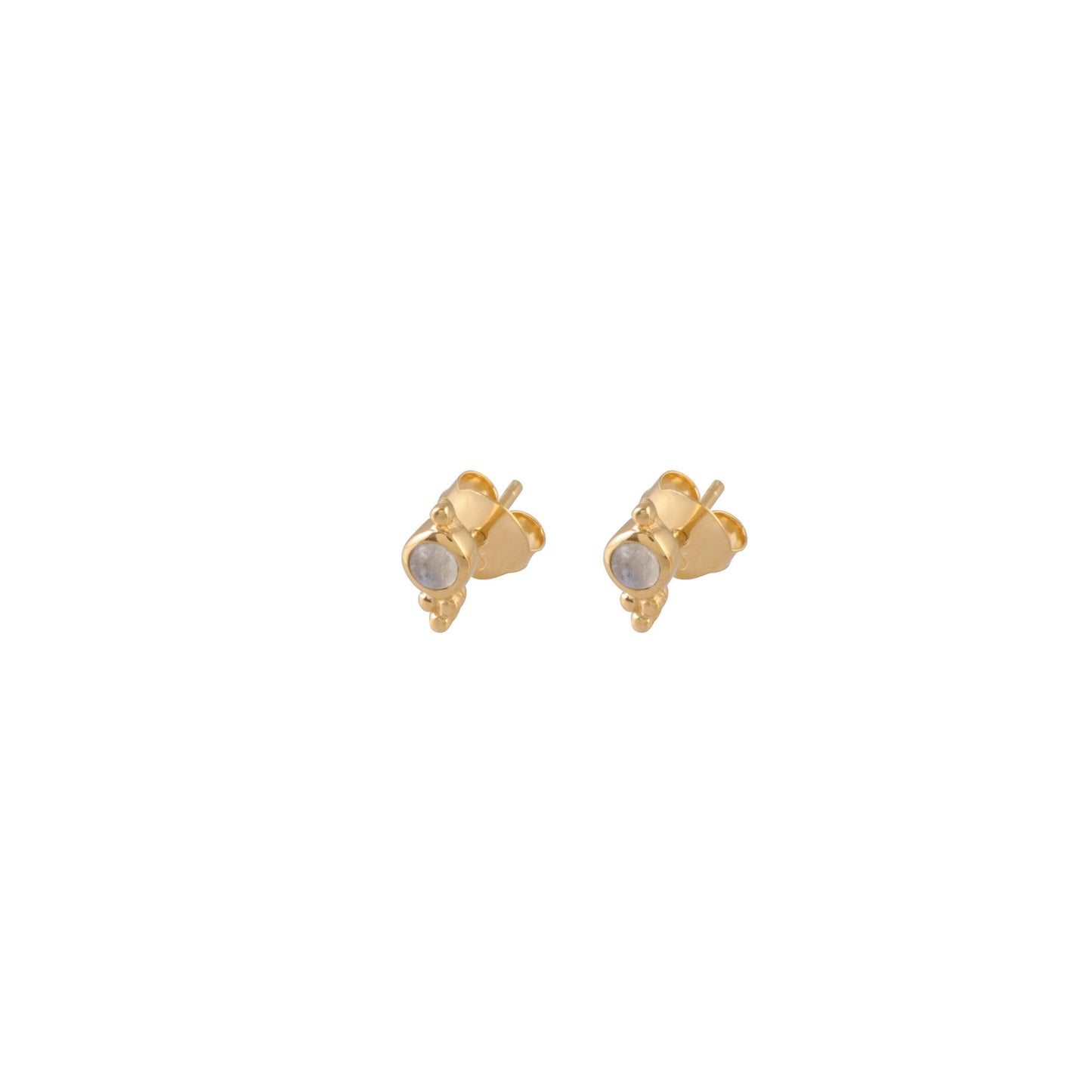 Single Stone Floral Gold Tone Flower Design Fashion Jewellery Earring