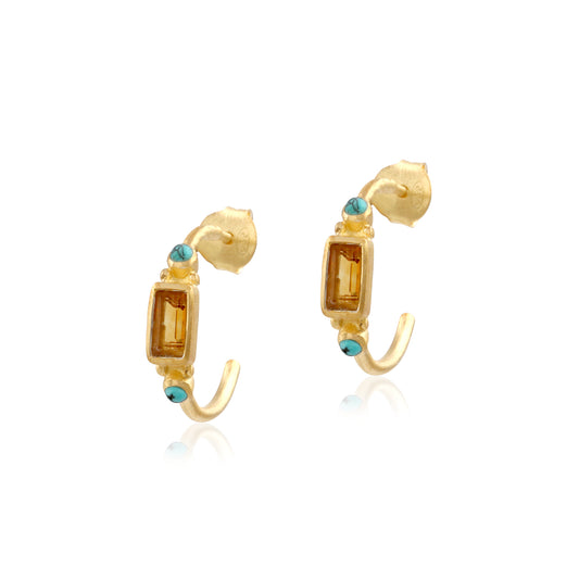 925 Silver Multi Gemstone Earring