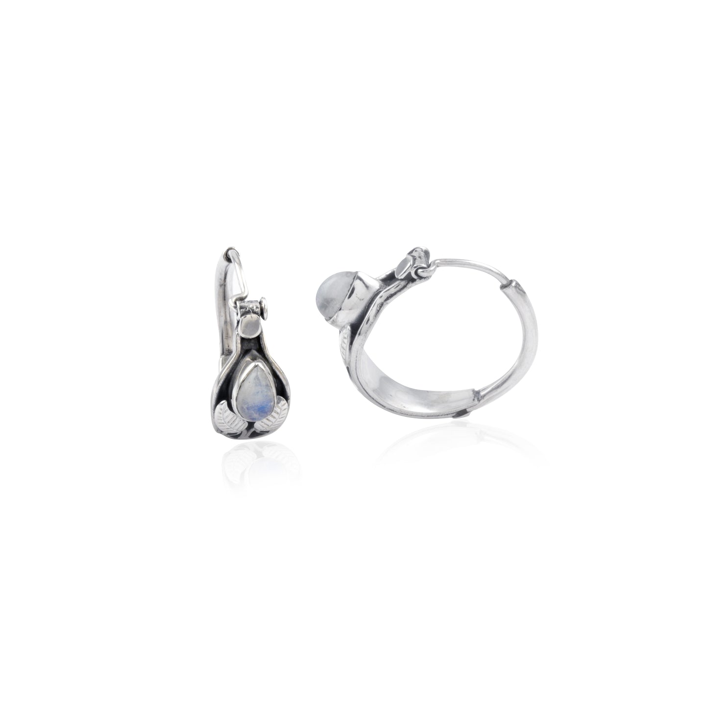 925 Sterling Siver Rainbow Moonstone Earring