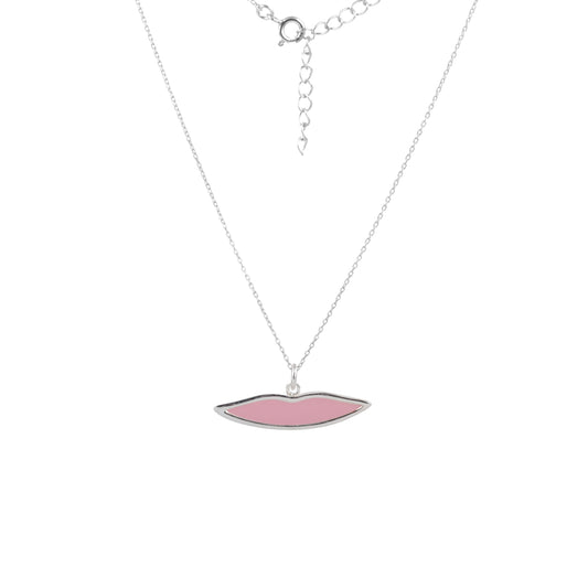 Enamel Style Necklace with 925 Sterling Silver