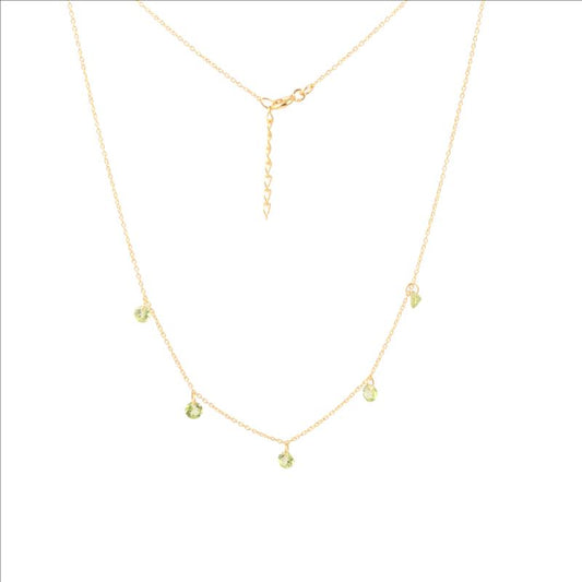 Delicate Silver Gemstone Necklace with 925 Sterling Silver