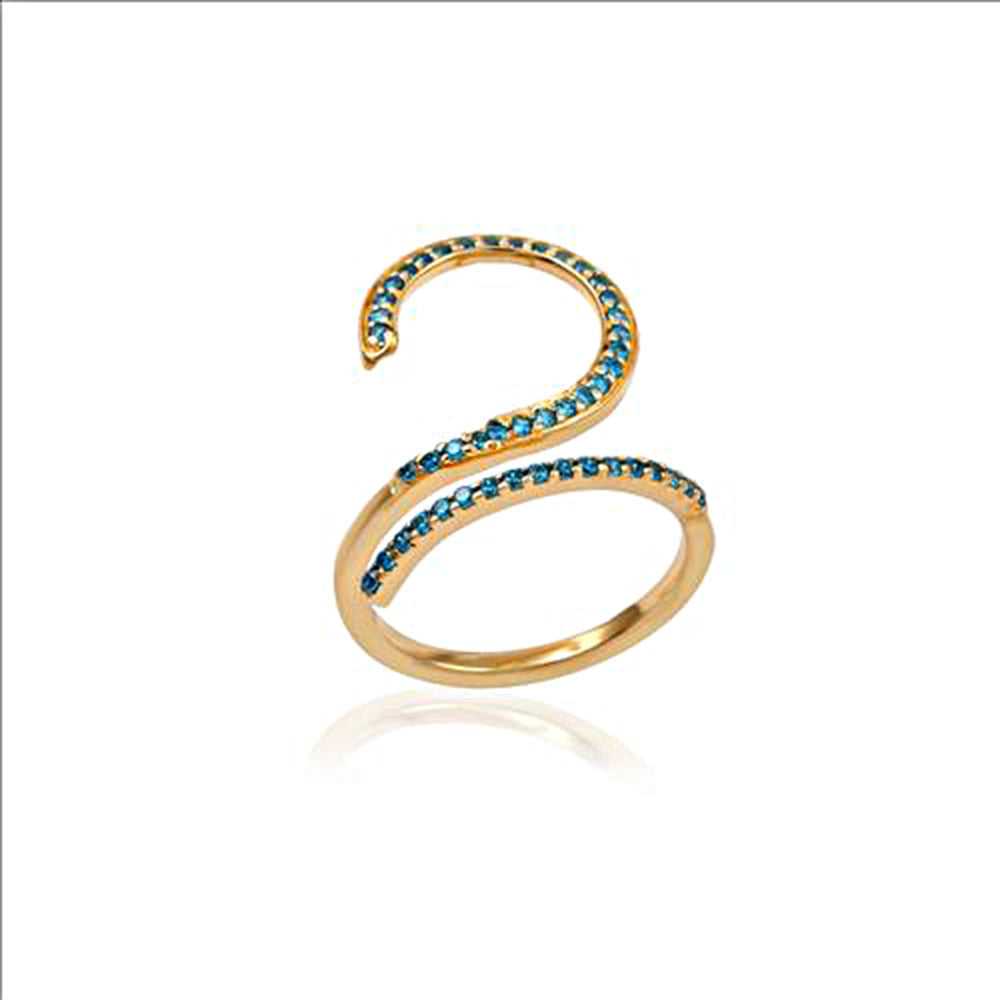 Modern Style Gemstone Silver  Ring With 925 Sterling Silver