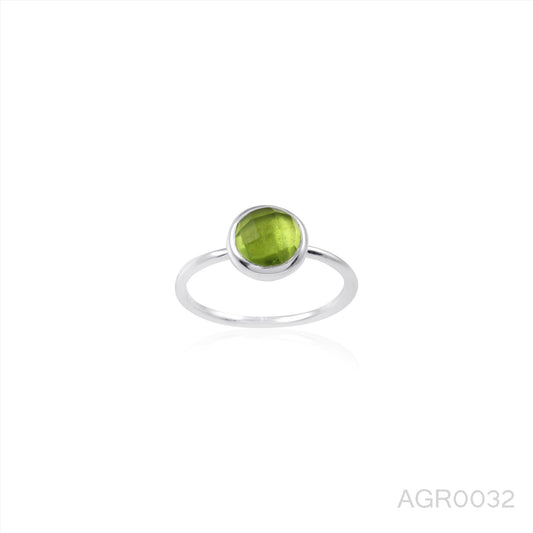 925 Sterling Silver Bazel Single Stone Silver Ring