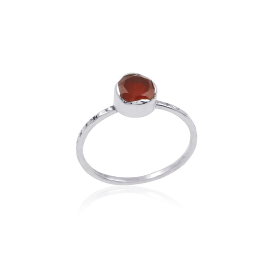 925 Sterling Silver Single Gemstone Ring