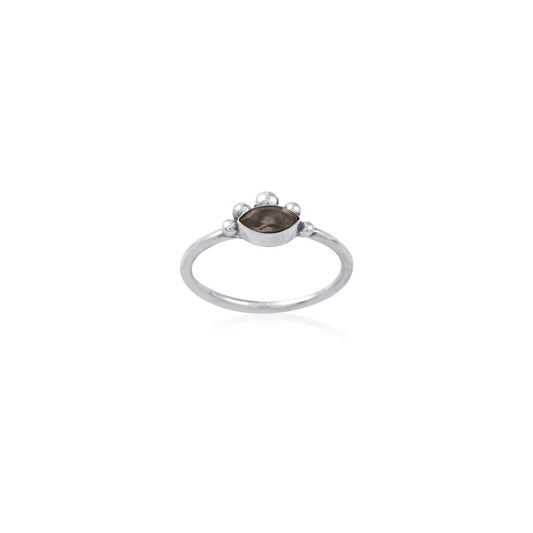 Silver Single Stone Ring