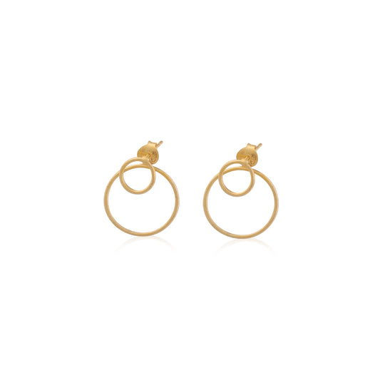 925 Silver Plain Hoop Stud Earring