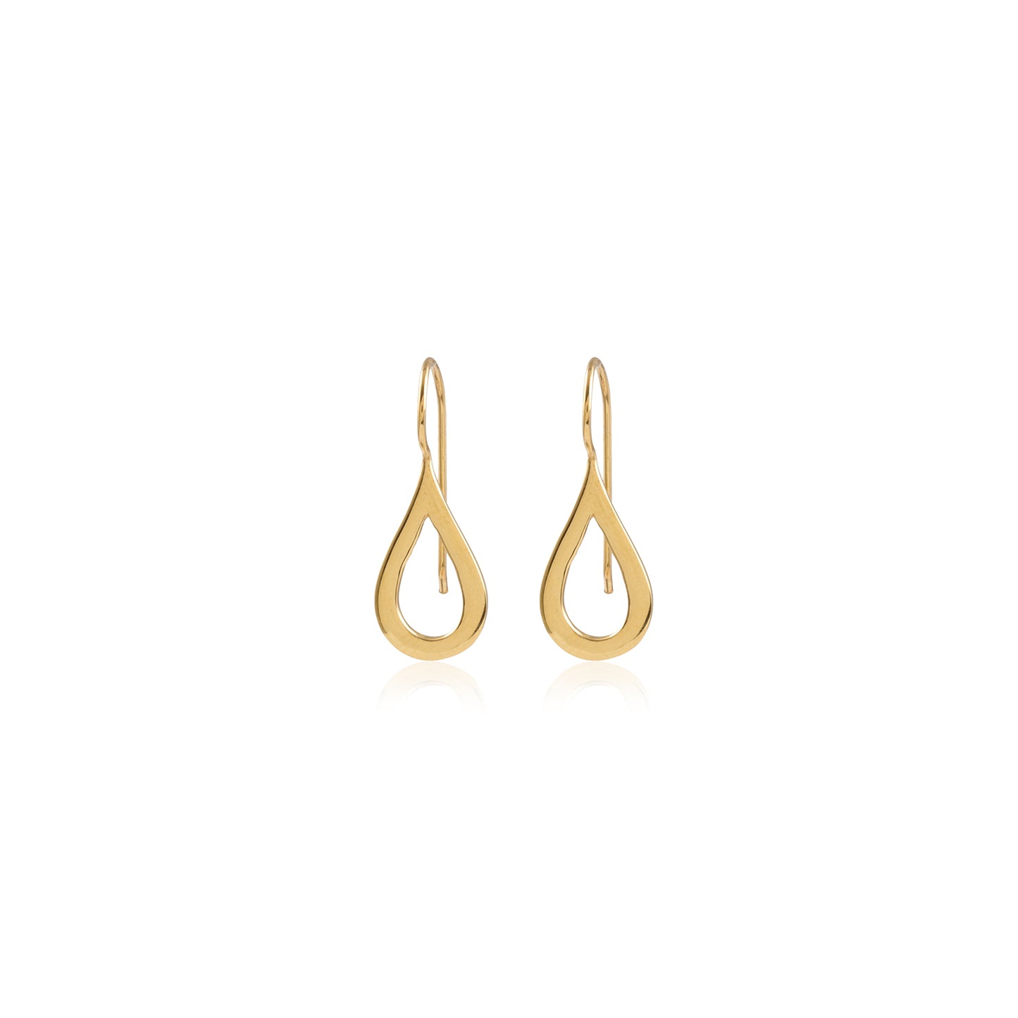 Plain Symbol Ethnic wear Jewellery with Gold Polished Silver Earring