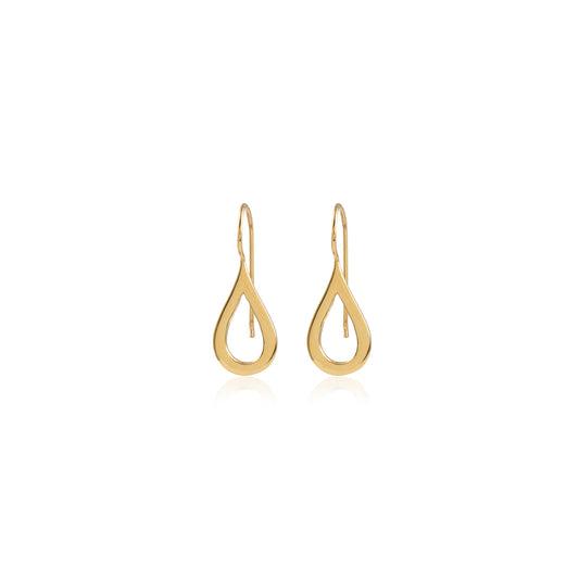 Plain Symbol Ethnic wear Jewellery with Gold Polished Silver Earring