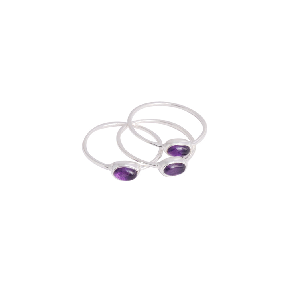 925 Sterling Silver Multi Gem Stone Silver Ring