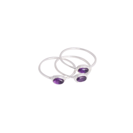 925 Sterling Silver Multi Gem Stone Silver Ring