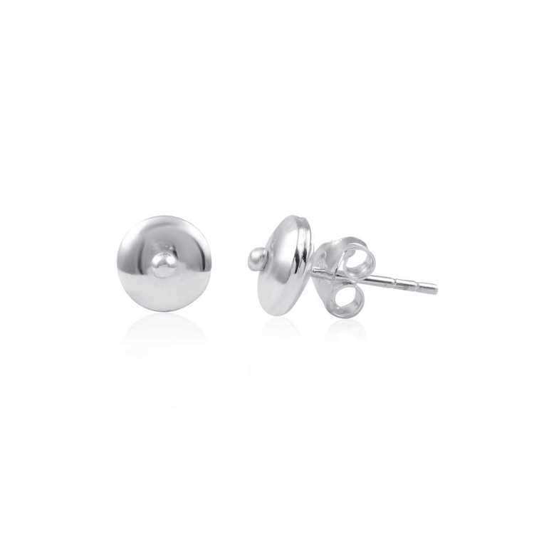 925 Silver Plain Studd Earring