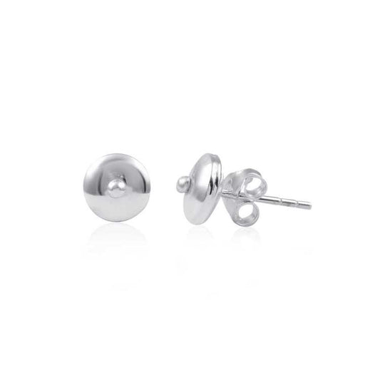 925 Silver Plain Studd Earring