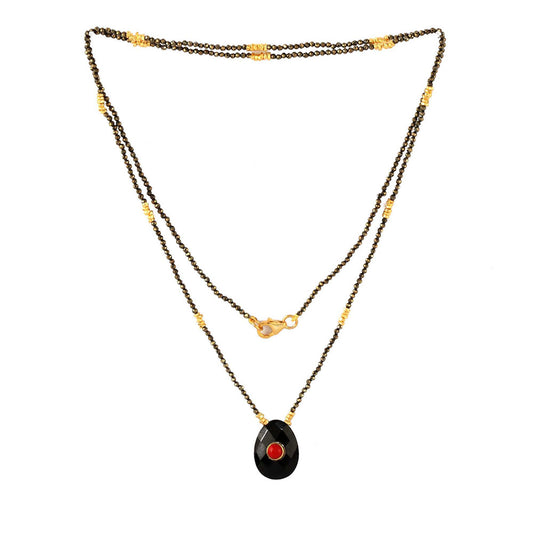 Multi Gem Stones Silver Necklace with 925 Sterling Silver