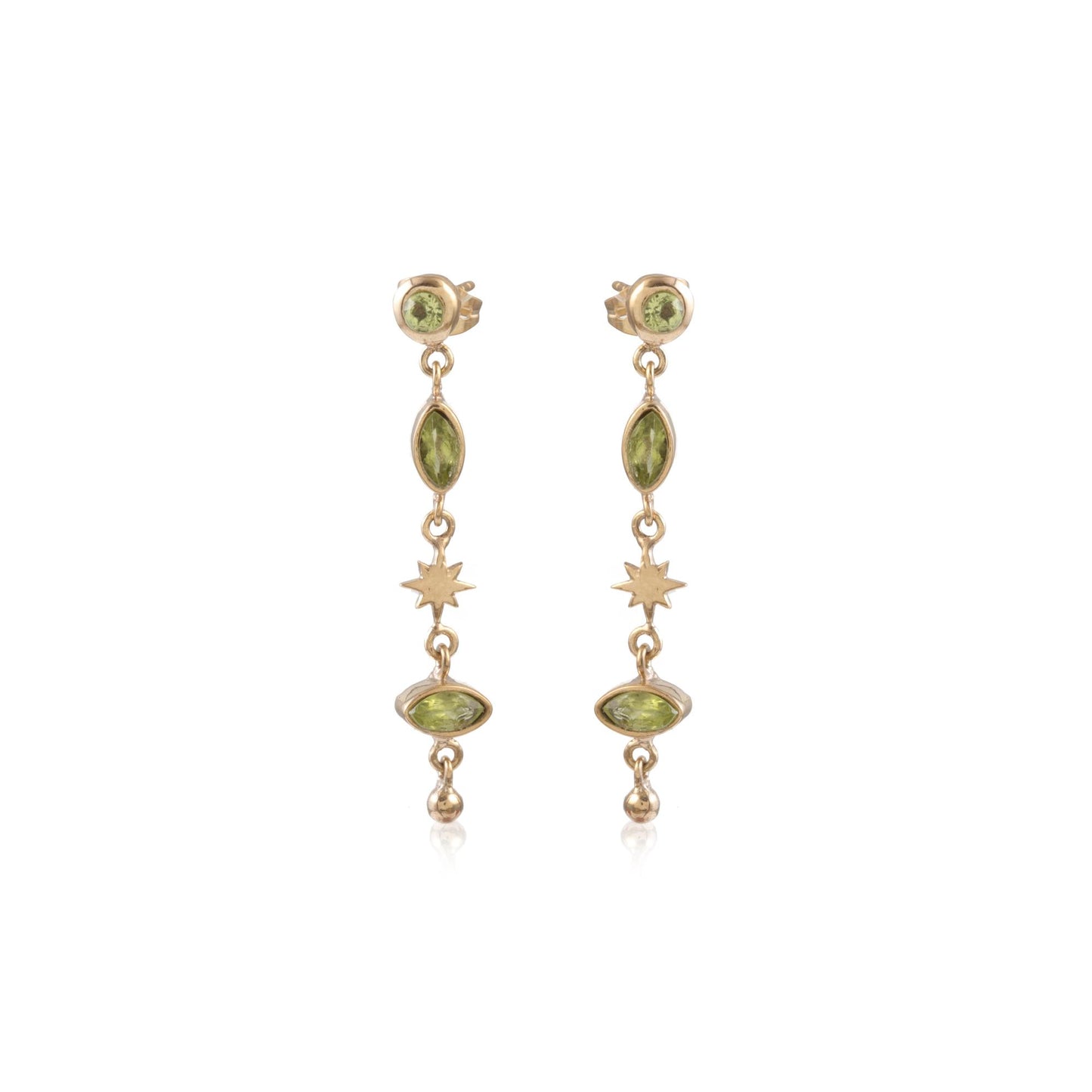 Stylish Gemstone Chain Earring made with 925 Sterling Silver for Women