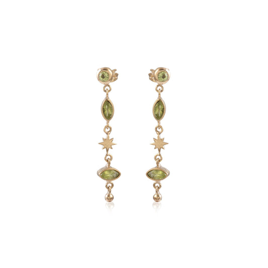 Stylish Gemstone Chain Earring made with 925 Sterling Silver for Women