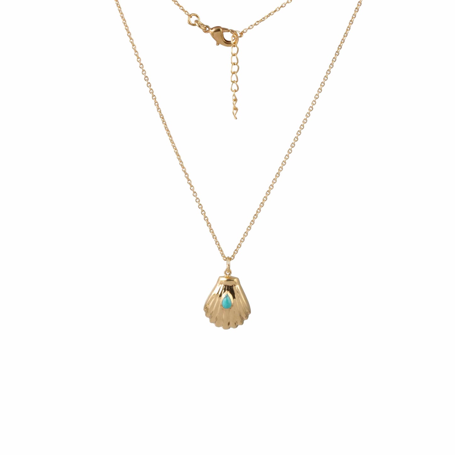 Turquoise Gemstone Silver Necklace with 925 Sterling Silver