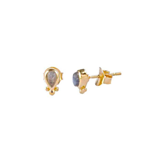 Gemstone Gold Platted Silver Earring made with 925 Sterling Silver