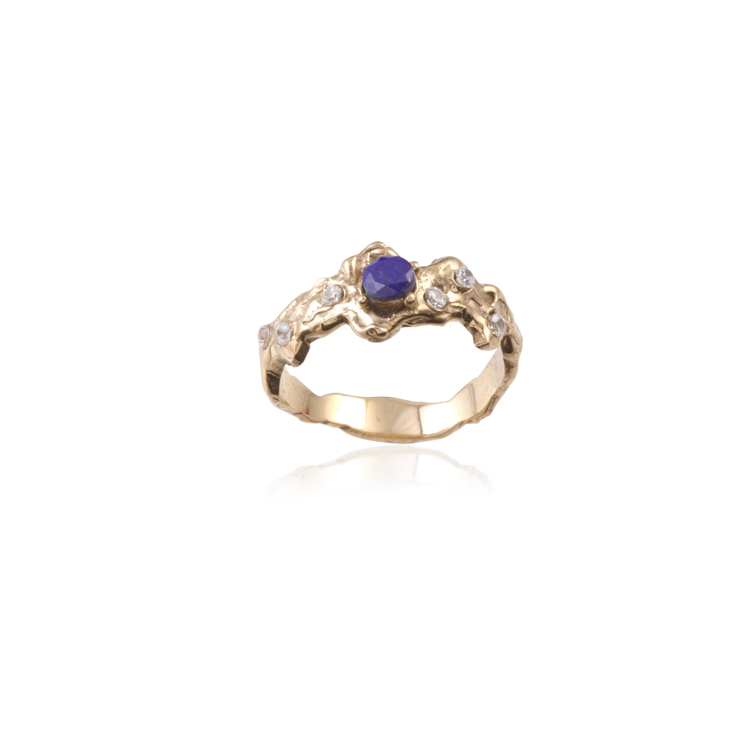 Silver Round Stone Ring