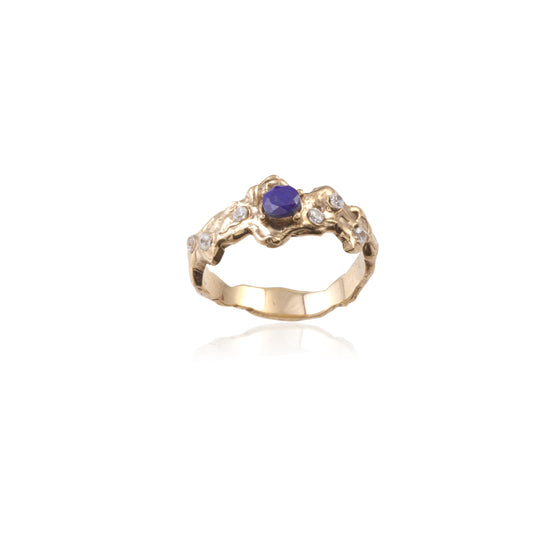 Silver Round Stone Ring
