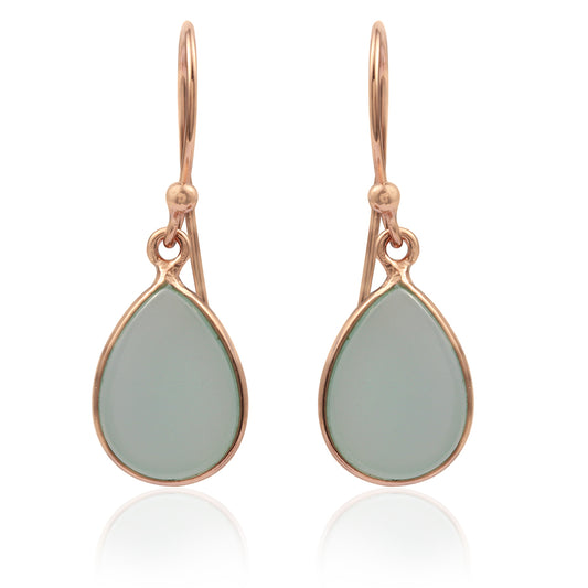 Bazel Gemstone Drop Earring made with 925 Sterling Silver for Women
