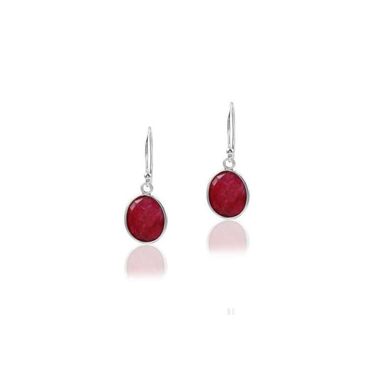 Red Jasper Round Handmade Gemstone Dangle Earring For Women