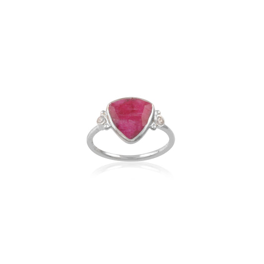 Bazel Stone Silver Ring With 925 Sterling Silver