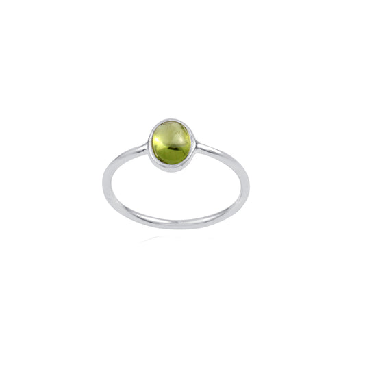 925 Sterling Silver Bazel Stone Silver Ring