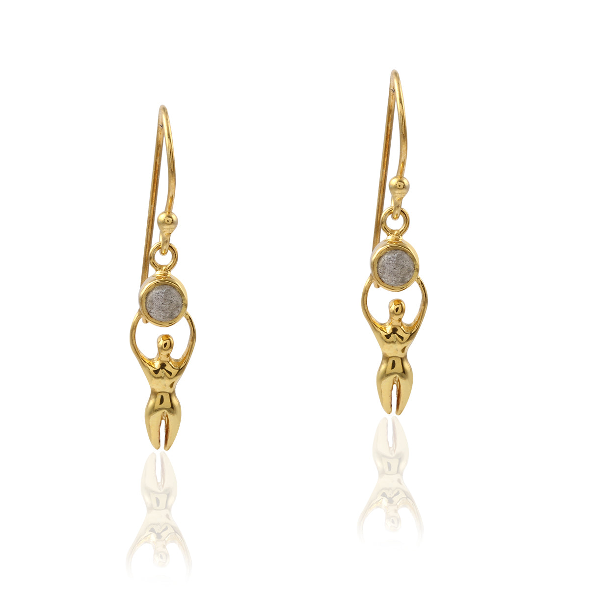 Symbol Design Gemstone Earring made with 925 Sterling Silver