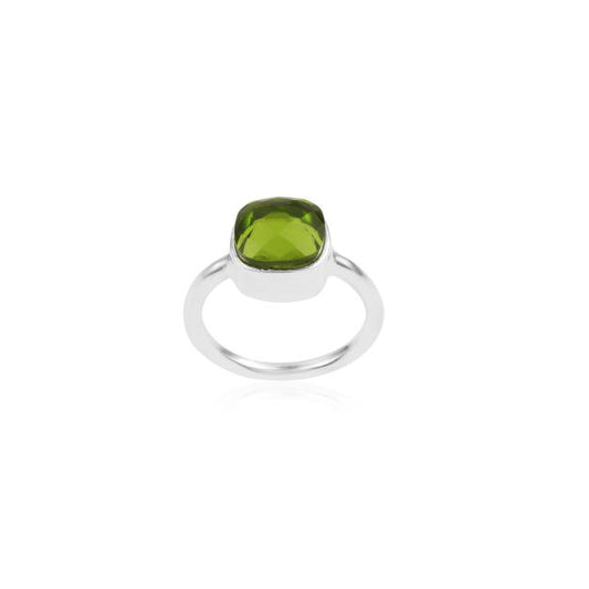 925 Sterling Silver Single Stone Silver Ring