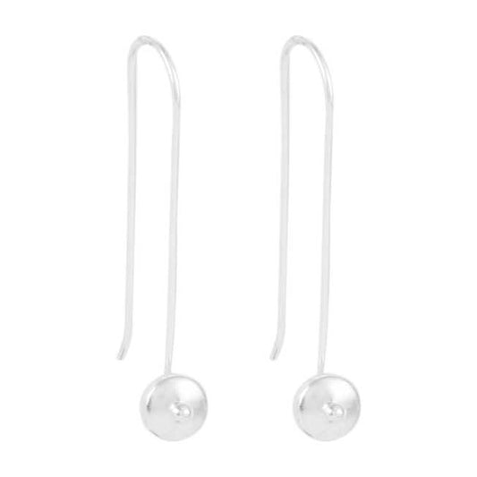 Plain Silver Drop Earring