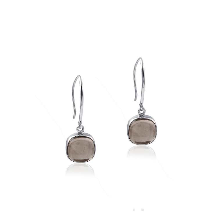 Single Stone Bezel Silver Earring For women Silver Earring