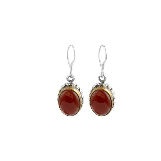 Ethnic Gemstone Silver Earring made with 925 Sterling Silver