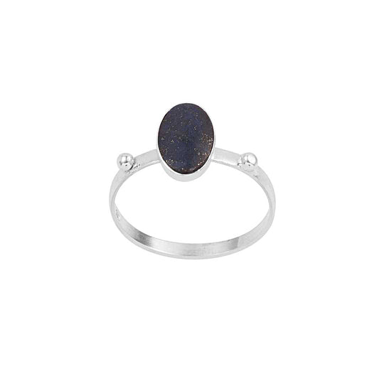Silver Single Stone Ring