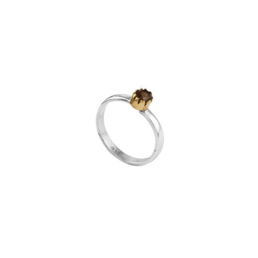 925 Sterling Silver Plain Stone Ring