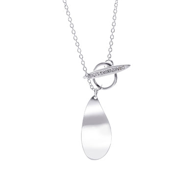Leaf Stuffed Silver Necklace with 925 Sterling Silver
