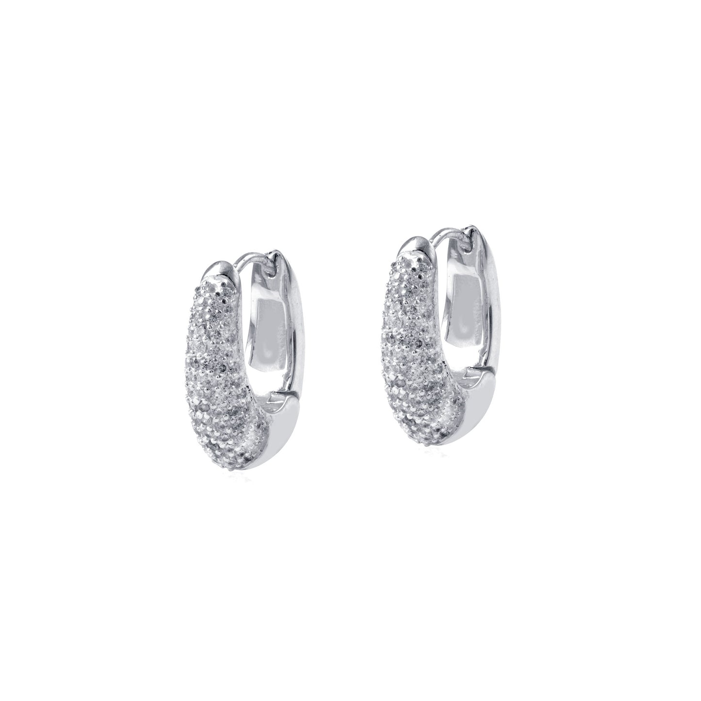 Modern Design Multi White Zircon Earring made with 925 Sterling Silver