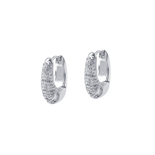Modern Design Multi White Zircon Earring made with 925 Sterling Silver