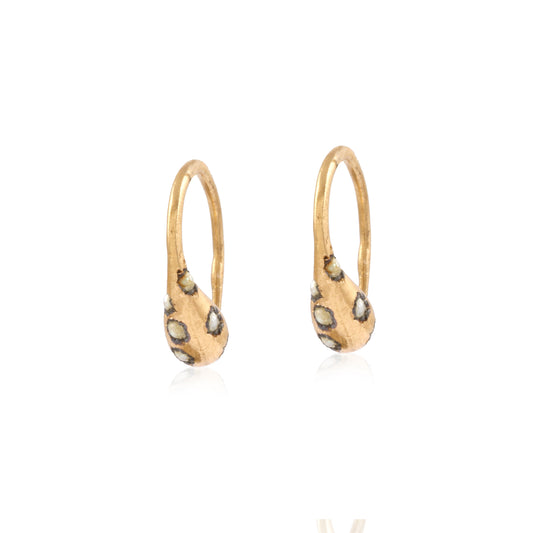 Modern Design Gemstone Hoop Studed Earring made with 925 Sterling Silver