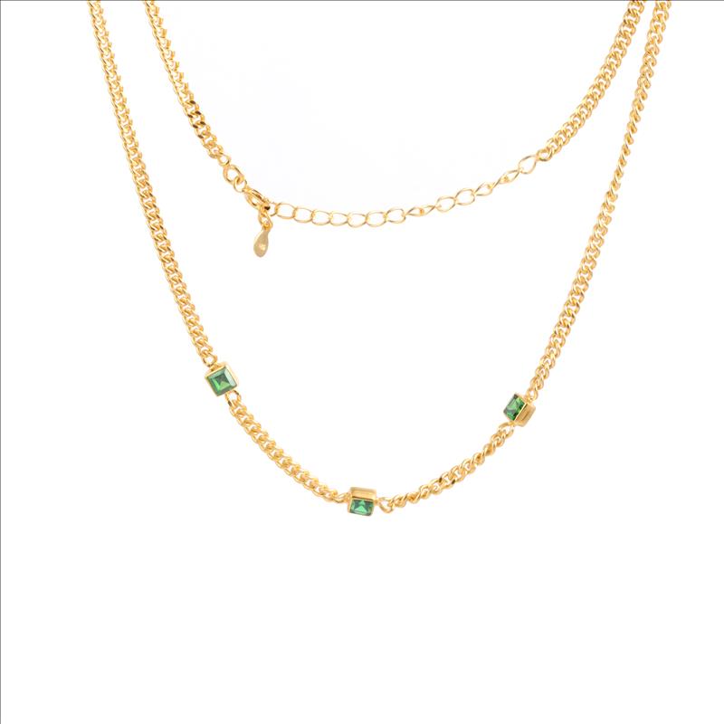 Gemstone Necklace with 925 Sterling Silver