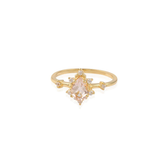 Elegant Gemstone Silver Ring With 925 Sterling Silver