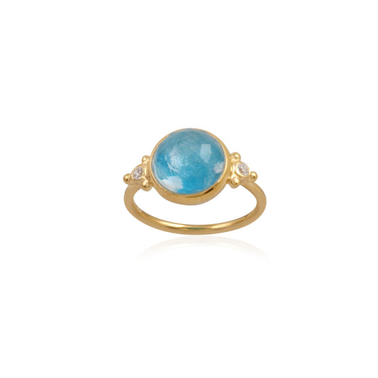 Silver Modern Gemstone Ring