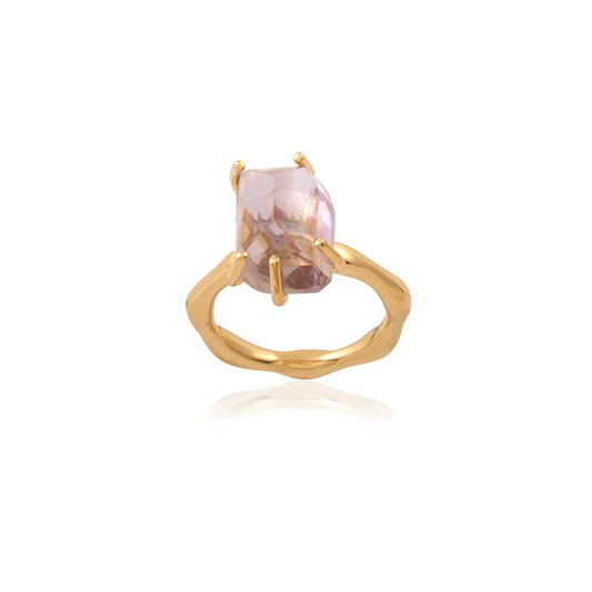 Silver Modern Gemstone Ring