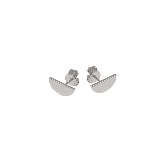 Plain Studded Shiny Silver Earring With 925 Sterling Silver