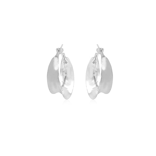 925 Silver Plain Hoop Earring